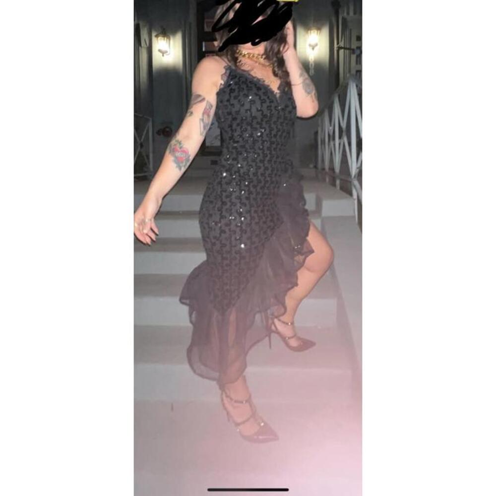 Sequin Ruffle Cocktail Dress – Legends by Judy Berger